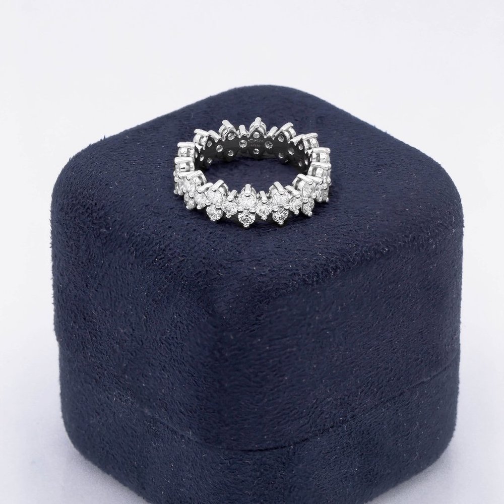 Tiffany & Co. Aria Eternity Band Ring Platinum and Diamonds